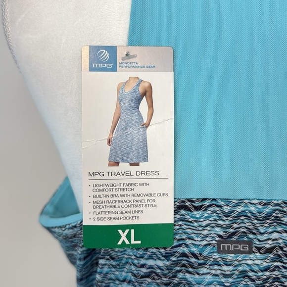 MPG Mondetta Performance Gear Travel Dress in
Teal Combo. Size XL. NWT - Picture 11 of 14